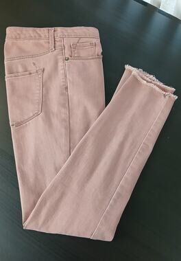 Mossimo Dusty Pink Cropped Denim 4/R 27 Power Stretch Mid-Rise Skinny 30W x 27L
